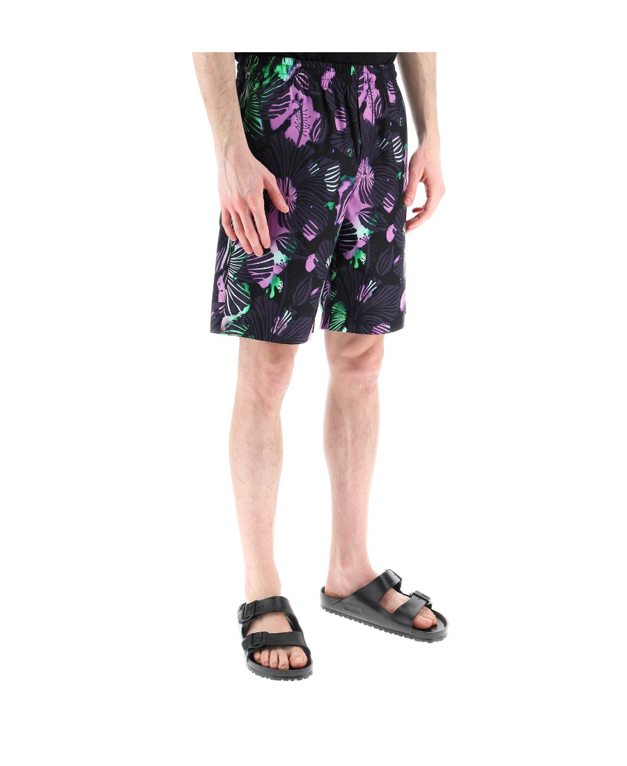 Msgm Logo Shorts In Black