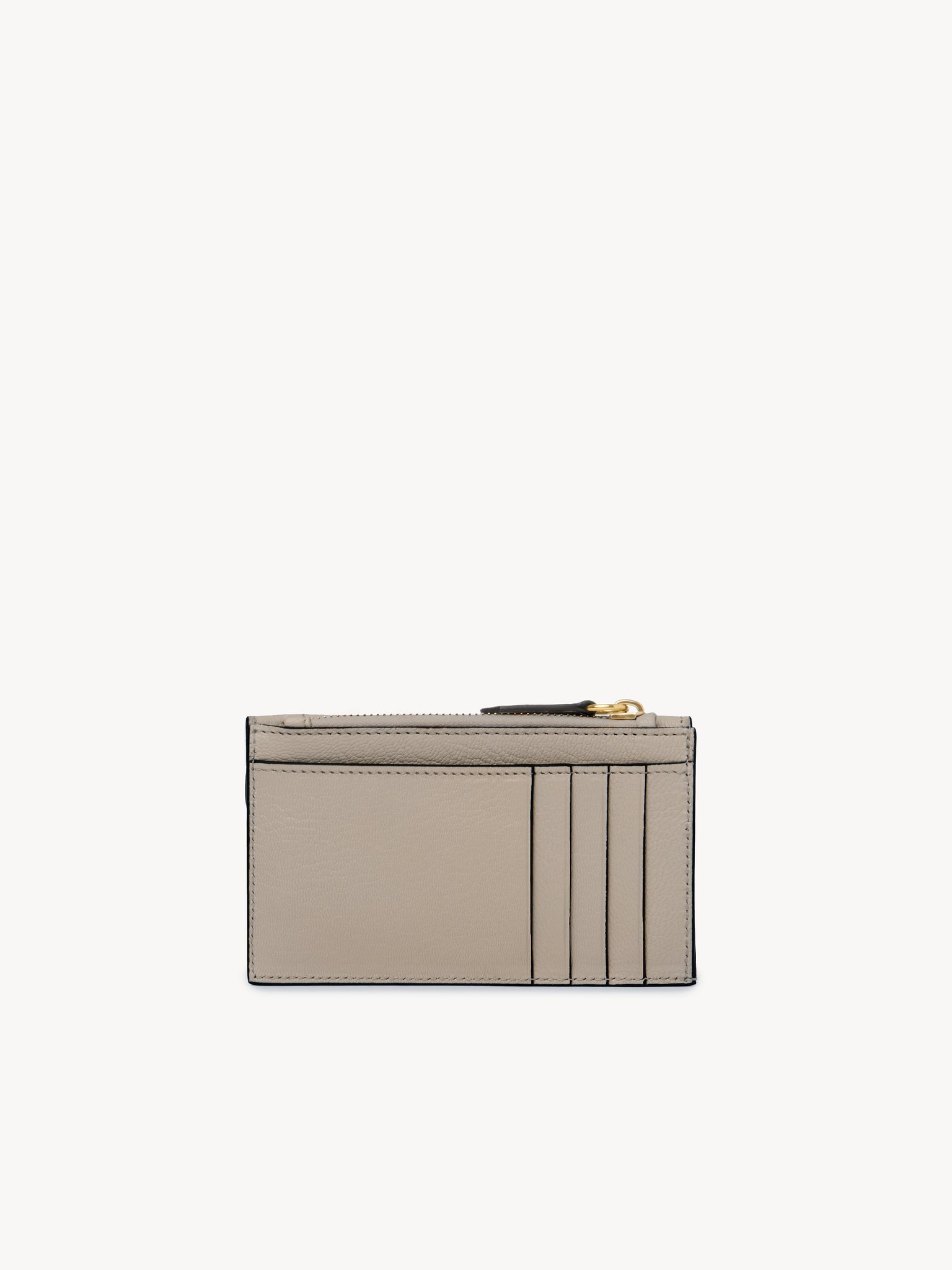 Chloé Small Envelope Purse With Card Slots In Grained Leather In Neutral