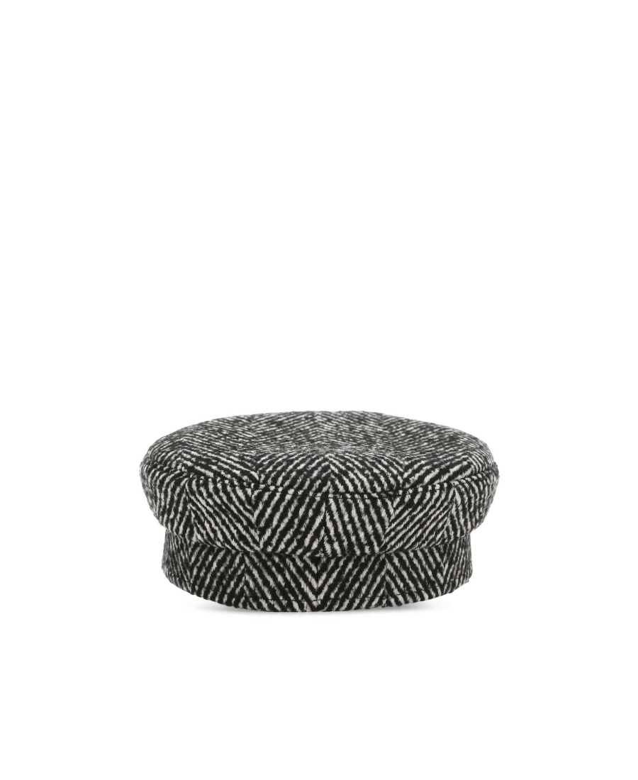 Ruslan Baginskiy Chevron-print Baker Boy Hat In Black