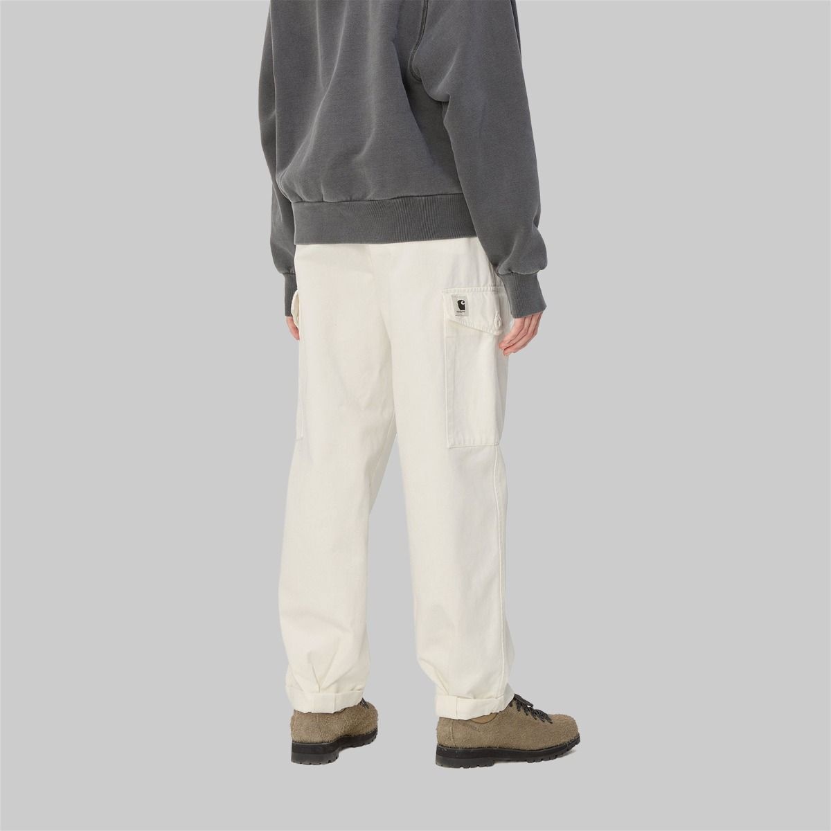 Carhartt Collins Cotton Cargo Trousers In White