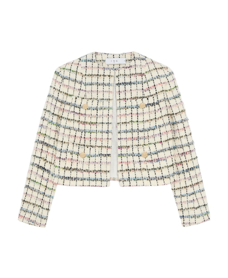 Iro Tweed Wool Jacket In White