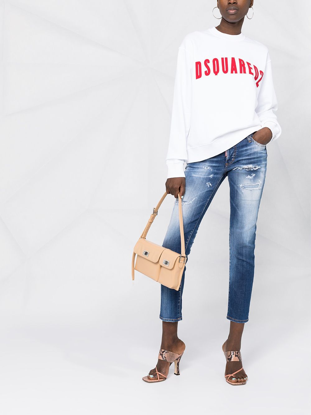 Dsquared2 Ripped Skinny Jeans In Blue