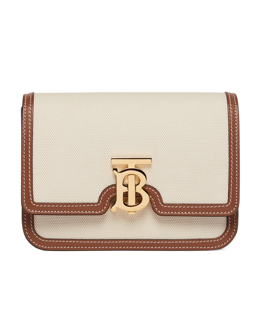 Burberry Small Tb Crossbody Bag In Nude