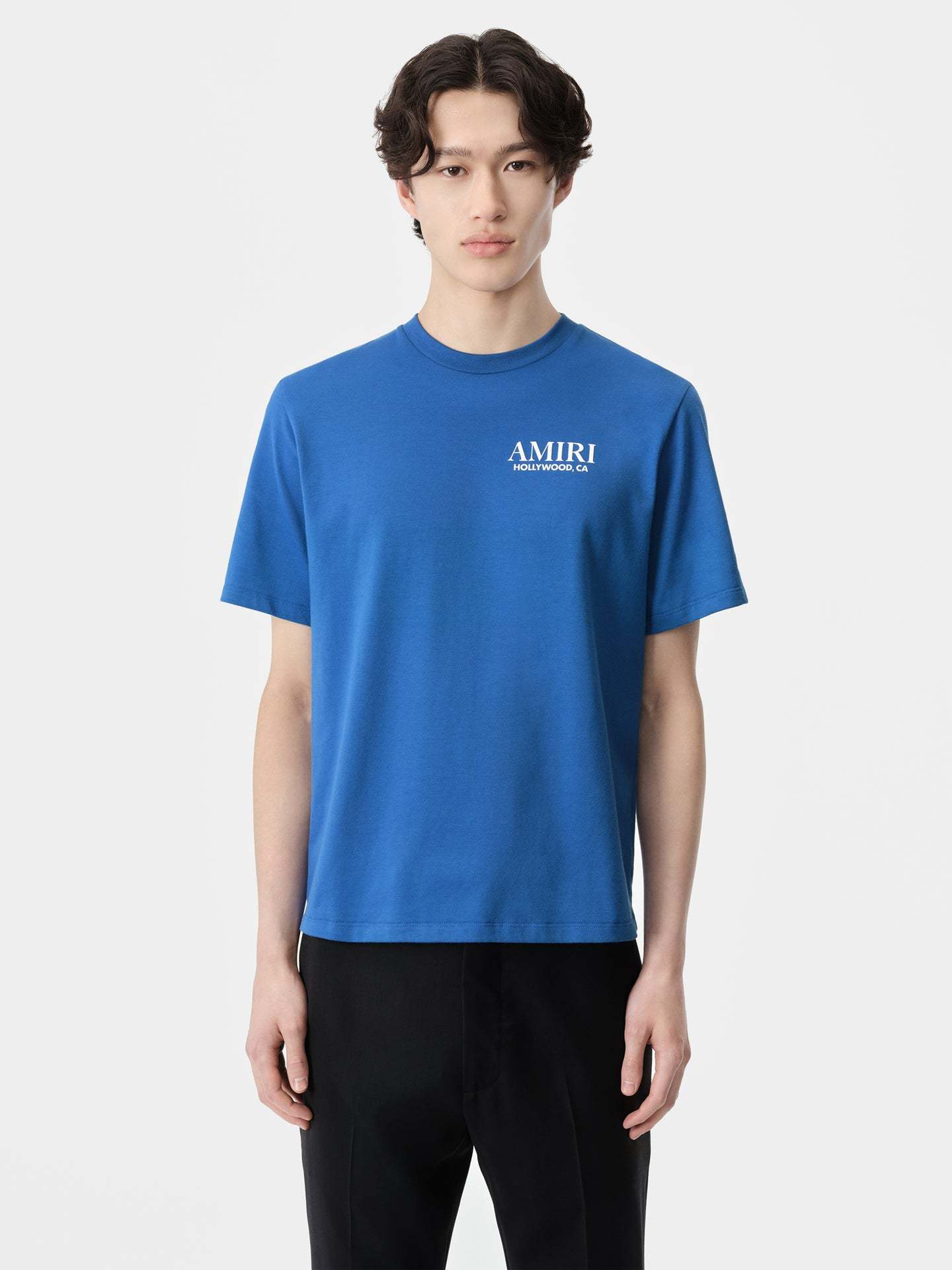 Amiri Bones Stacked Cotton T-shirt In Blue