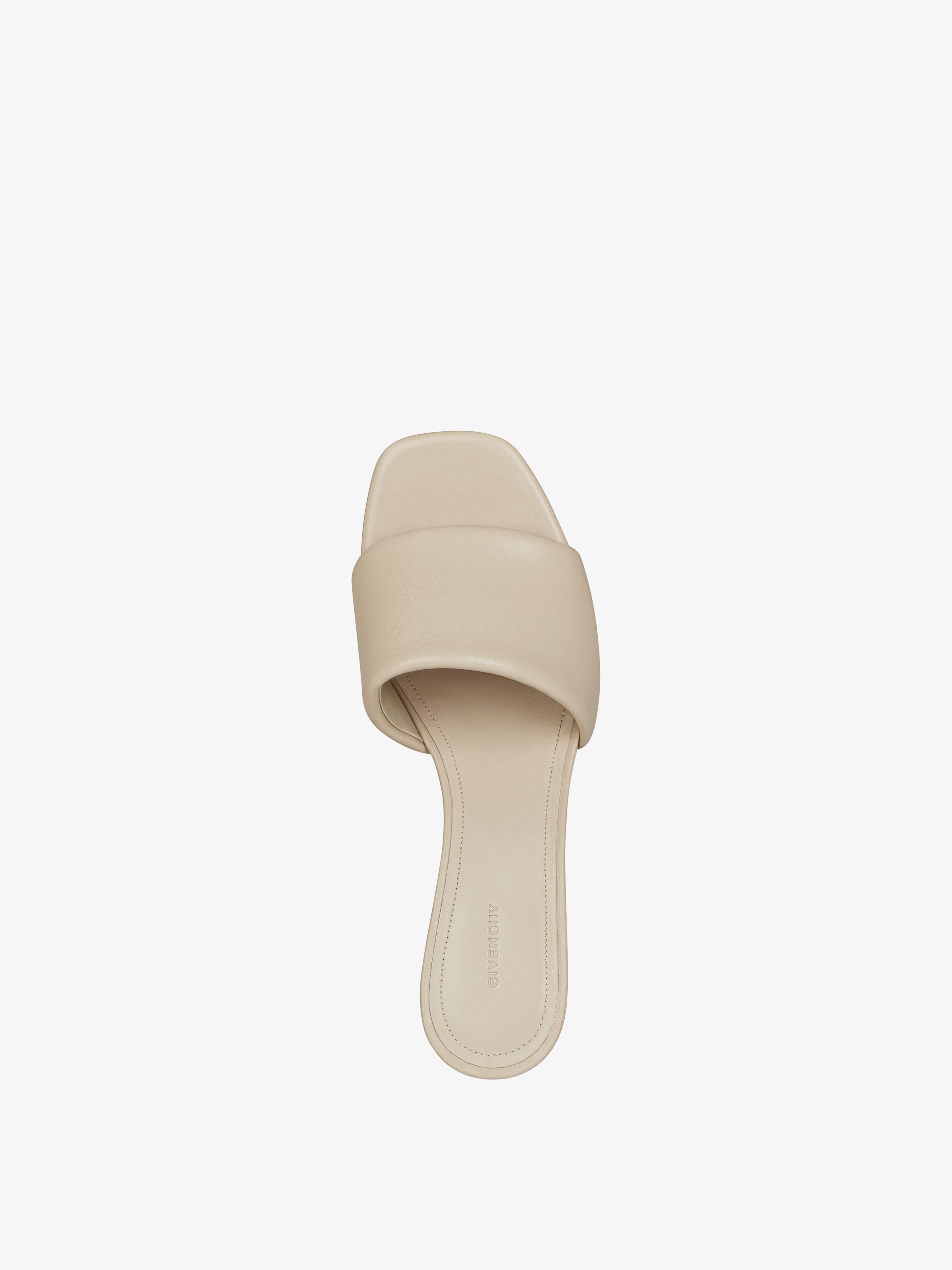Givenchy Mesh G Cube Mules With Gold-tone Heel In Nude