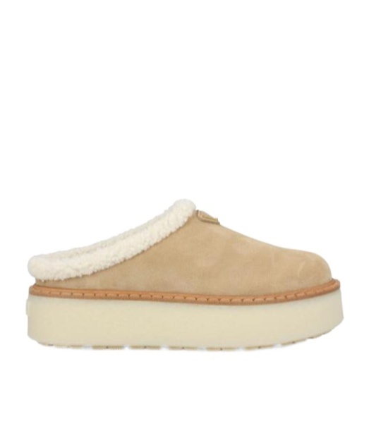 Shop Prada Suede Muller Shoes In Brown