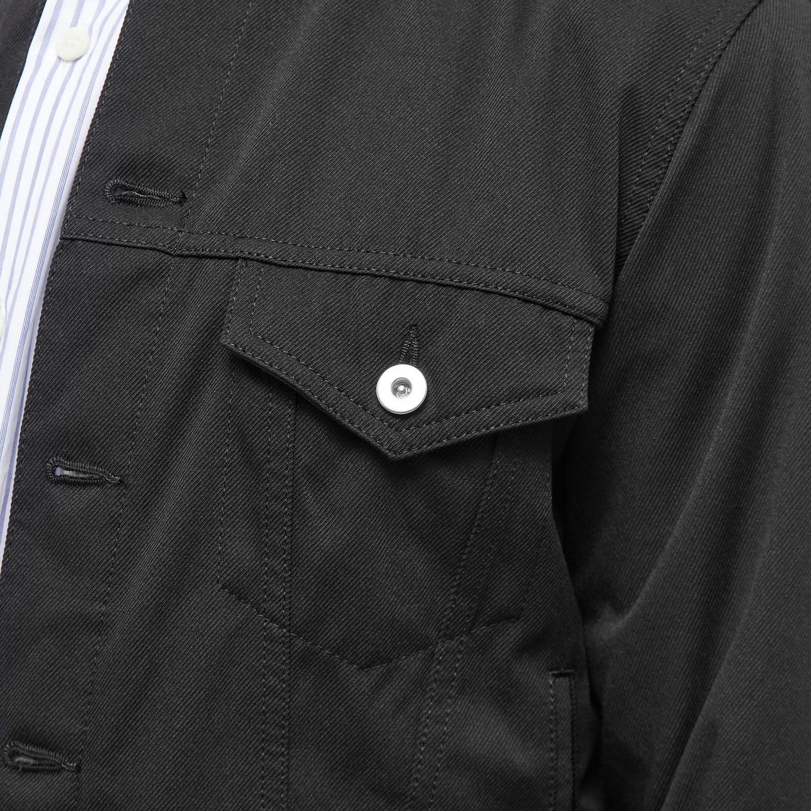 Comme Des Garçons Long Sleeved Jacket With Round Neck In Black
