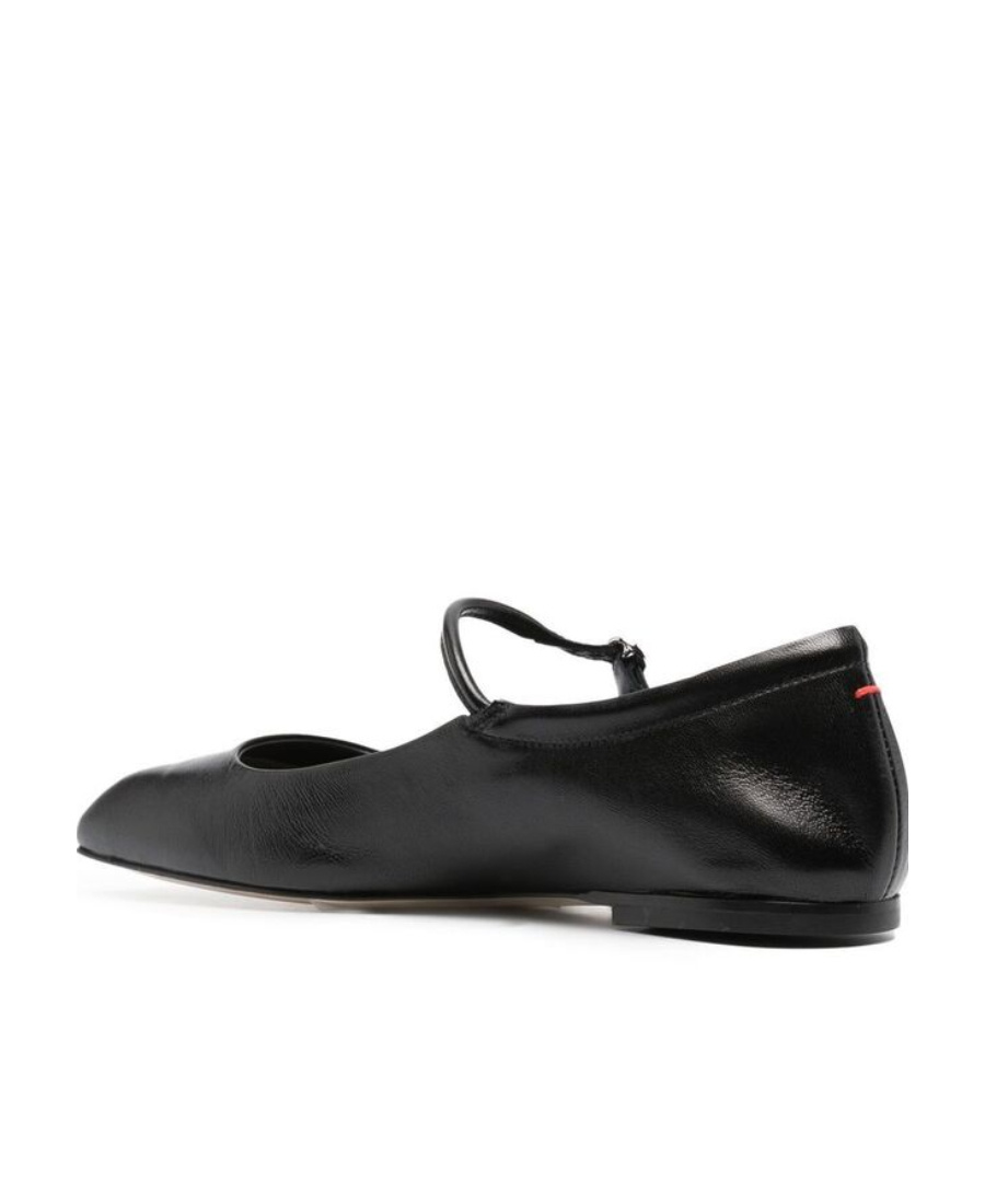 Aeyde Square Toe Ballet Shoes In Black