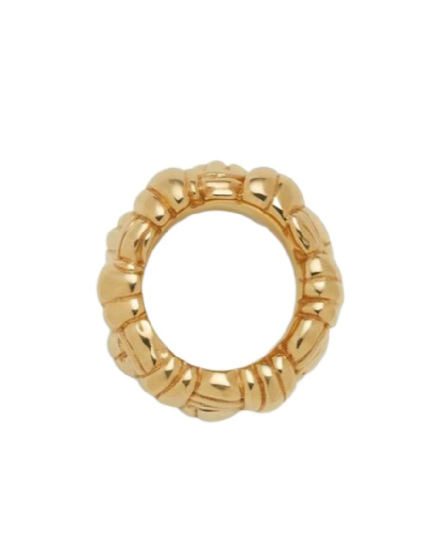 Bottega Veneta Logo Ring In Yellow