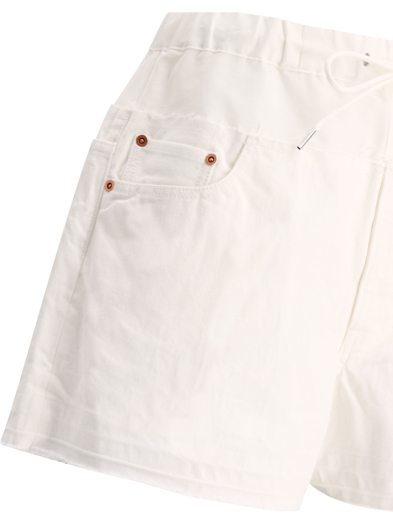 Sacai Waist Drawstring Shorts In White