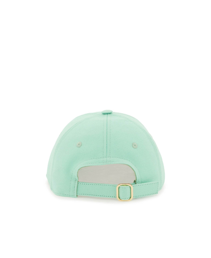 Stella Mccartney Baseball Cap With Embroidery In Green
