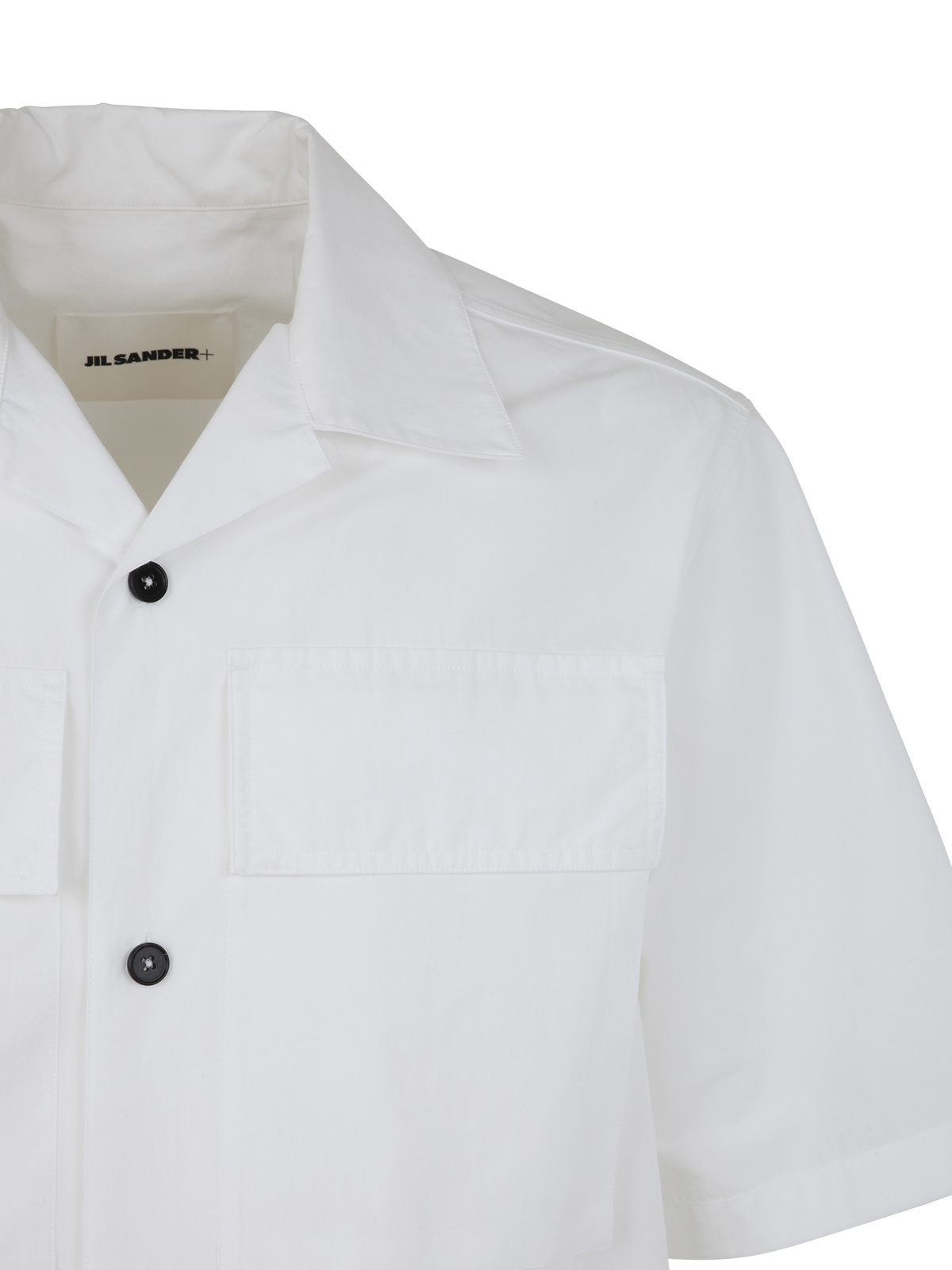 Jil Sander Flap-pocket Cotton Shirt In White