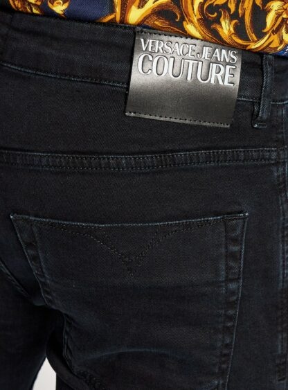 Versace Jeans Logo Jeans In Black