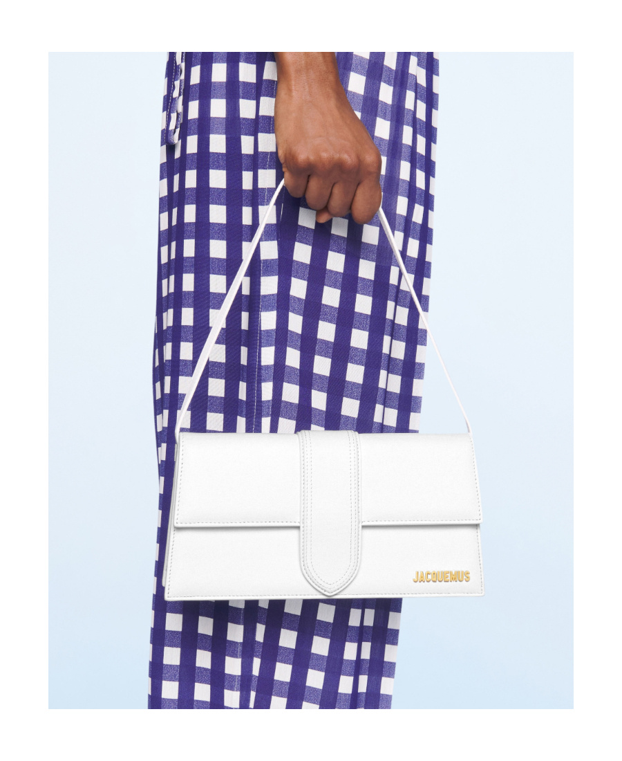 Jacquemus Logo-plaque Leather Tote Bag In White