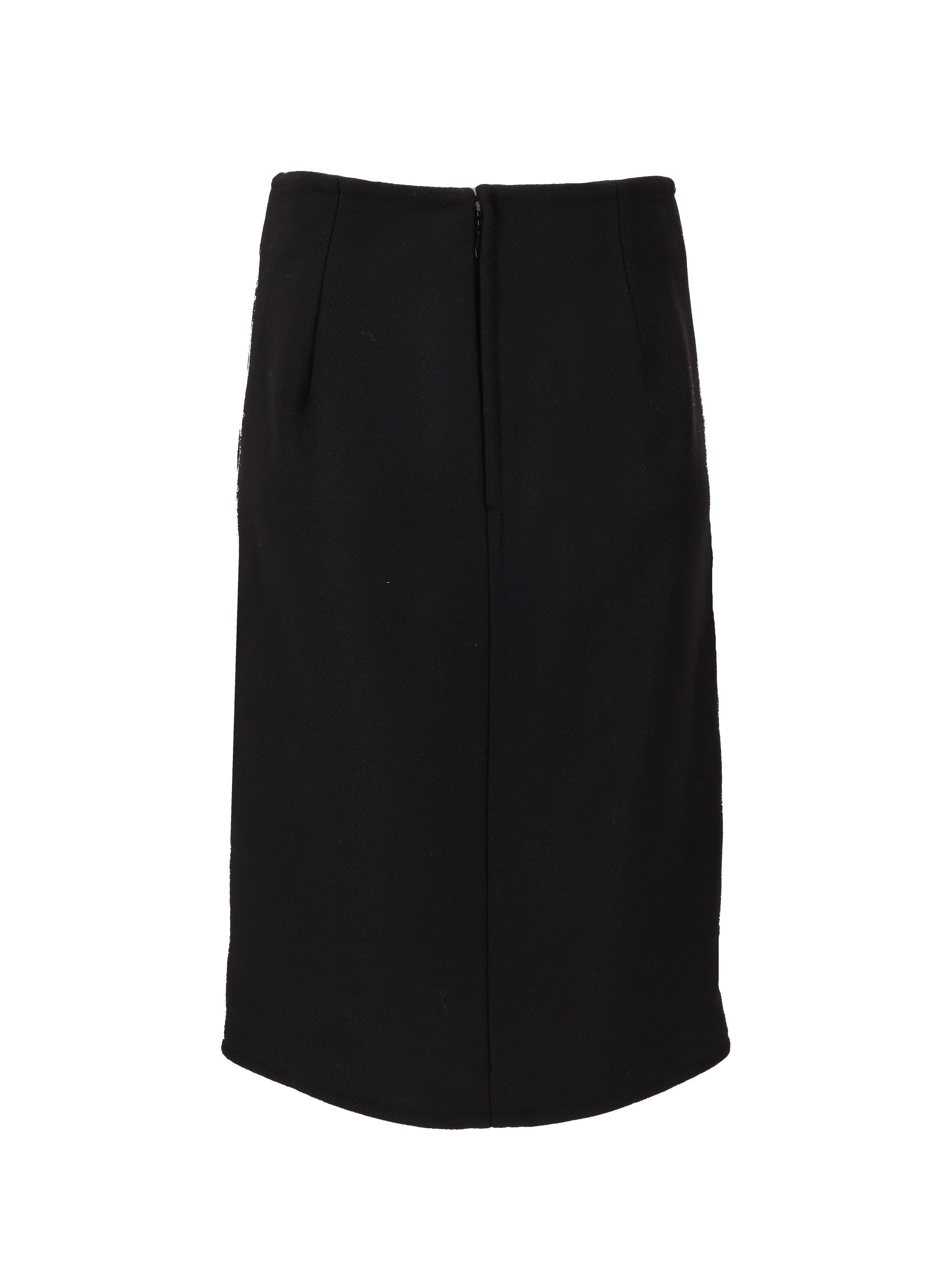 Dsquared2 Fitted Waist Pencil Midi Skirt In Black
