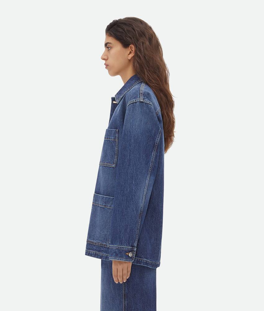 Bottega Veneta Classic-collar Denim Jacket In Blue