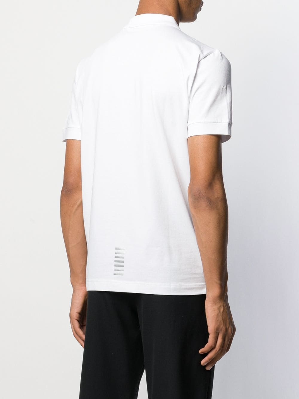 Ea7 Short Sleeve Polo Shirt In White