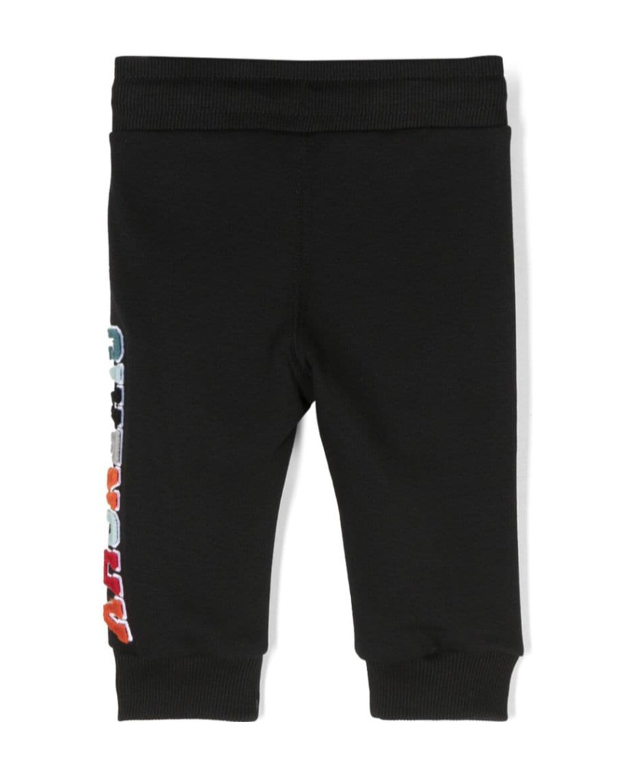 Givenchy Appliqué-lettering Cotton Track Pants In Black