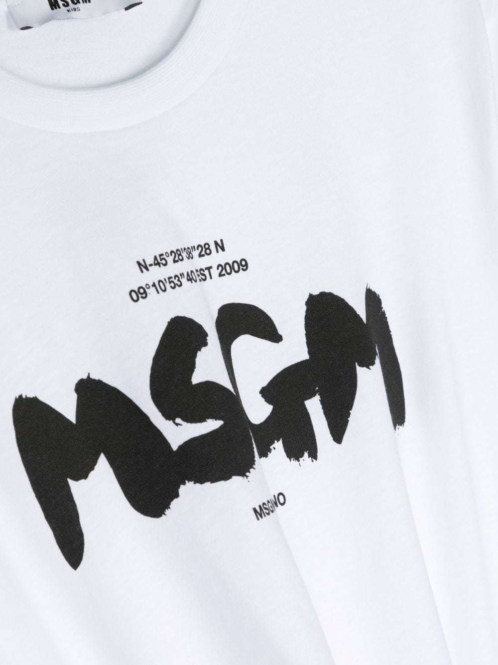 Msgm Logo-printed Crewneck T-shirt In White