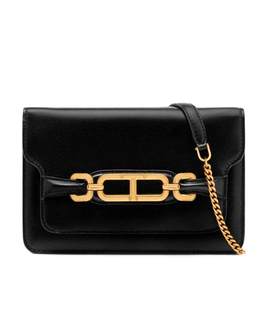 Tom Ford Mini Box Palmellato Shoulder Bag In Black