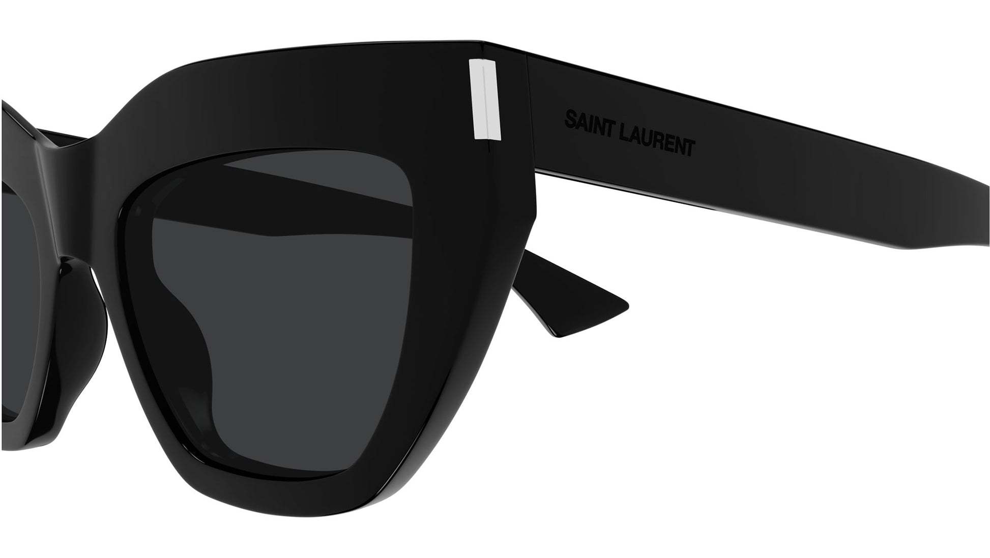 Saint Laurent Black-black-black Recycled Acetate Sunglasses In Black