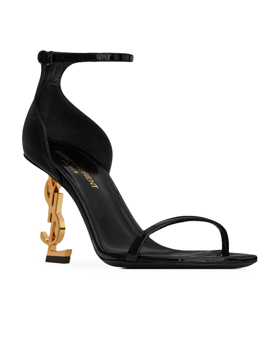 SAINT LAURENT OPYUM SANDALS IN PATENT LEATHER