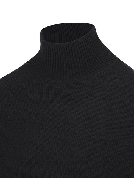 Balenciaga Turtleneck Knit Jumper In Black