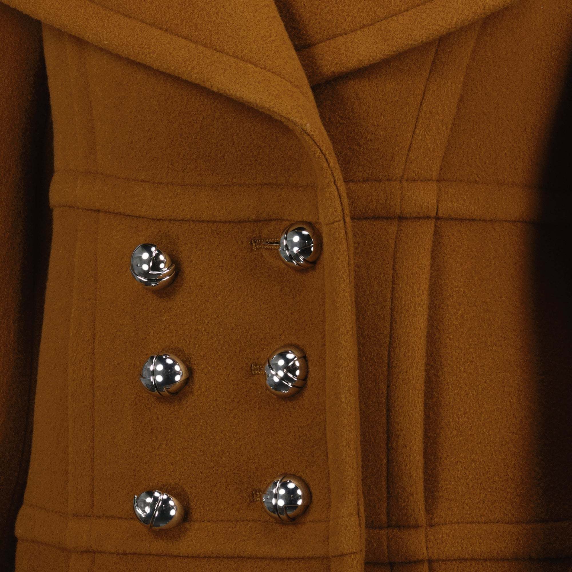 Patou Double-breasted Buttoned Coat In Brown