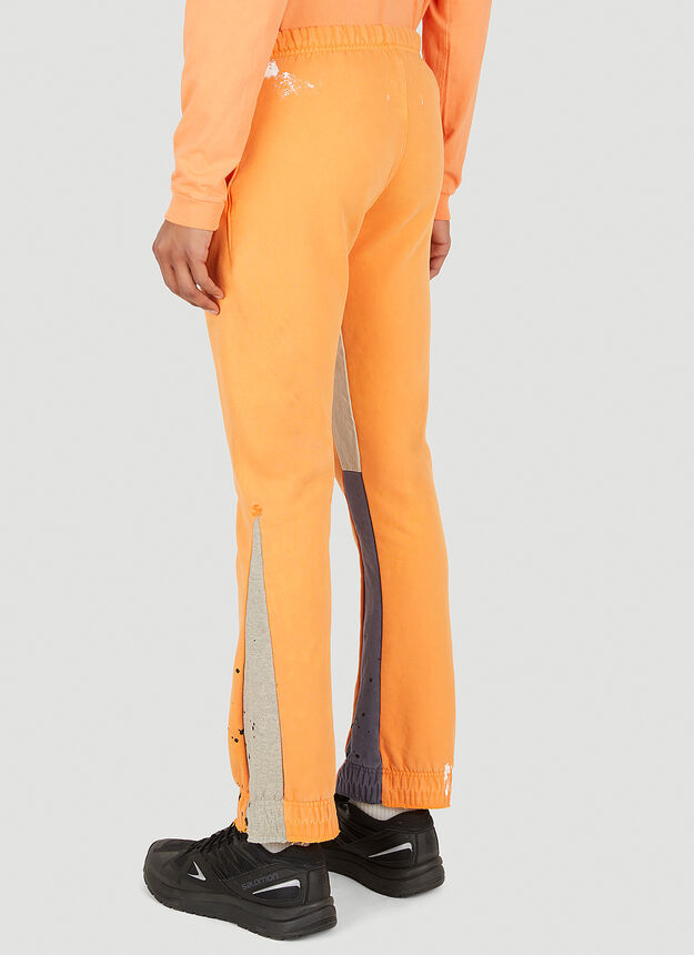 Gallery Dept. Flared Paint-splatter Track Pants In Orange