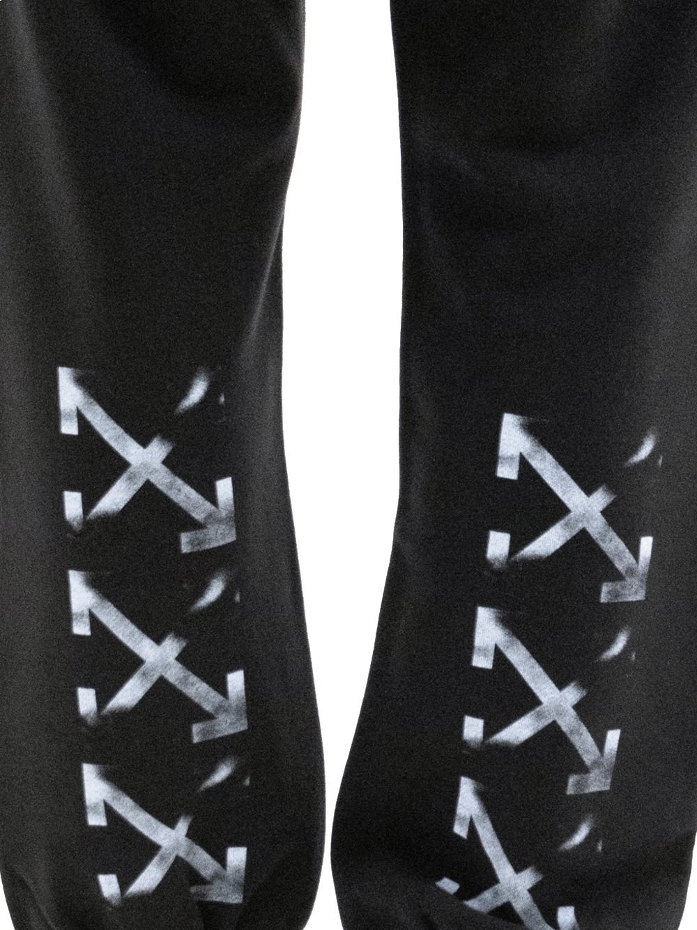 Off-white Arrows Printed Drawstring Pants In Black