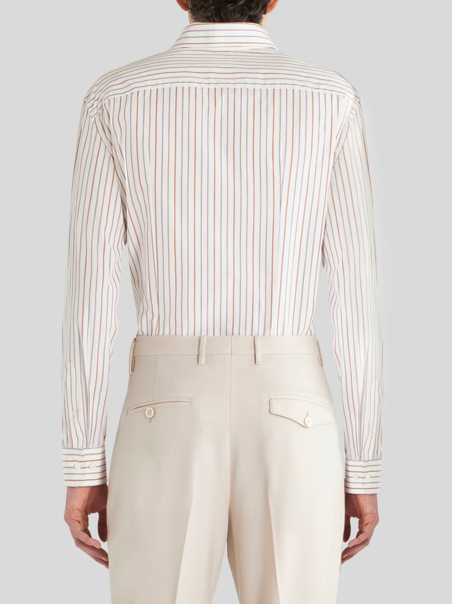 Etro Striped Button-down Shirt In White