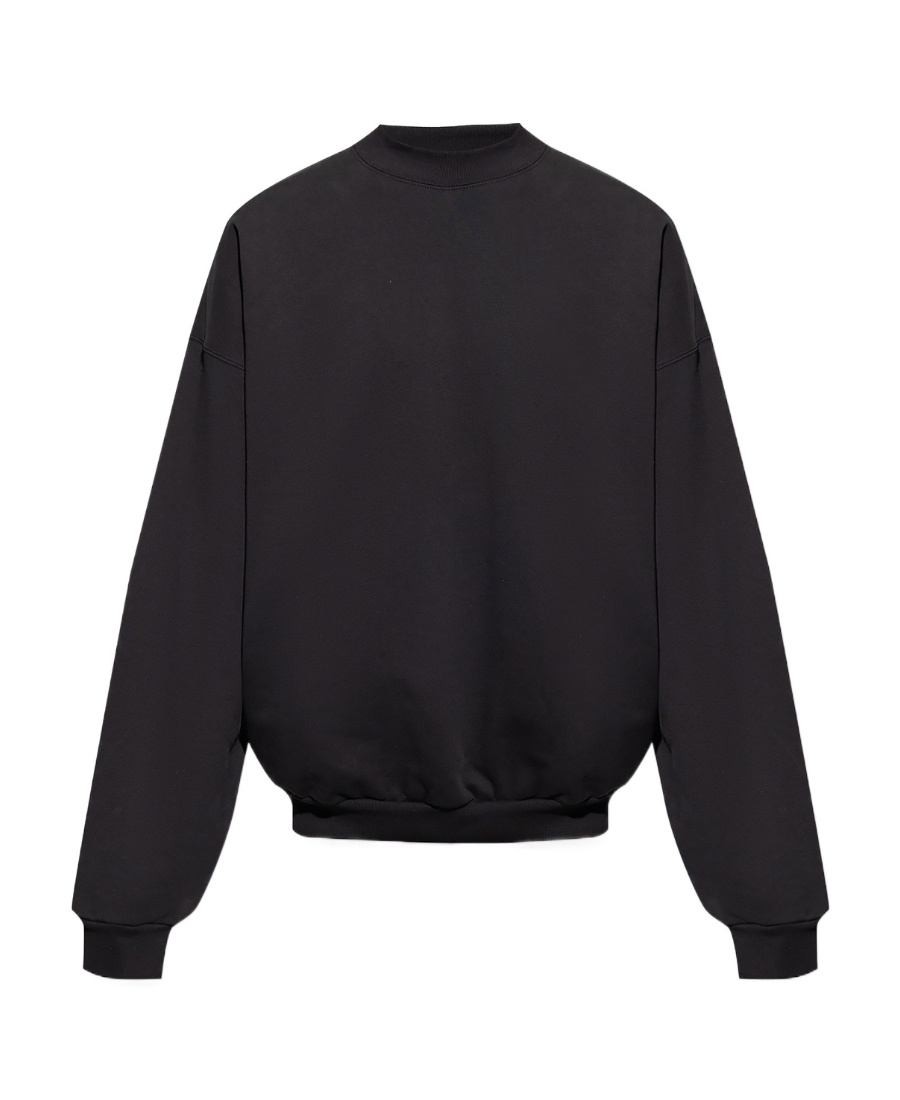 Shop Balenciaga Logo-print Drop-shoulder Sweatshirt In Black