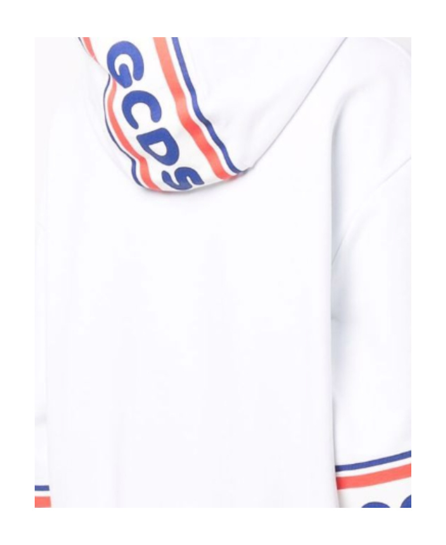Gcds Logo Hooded Sweatshirt In White