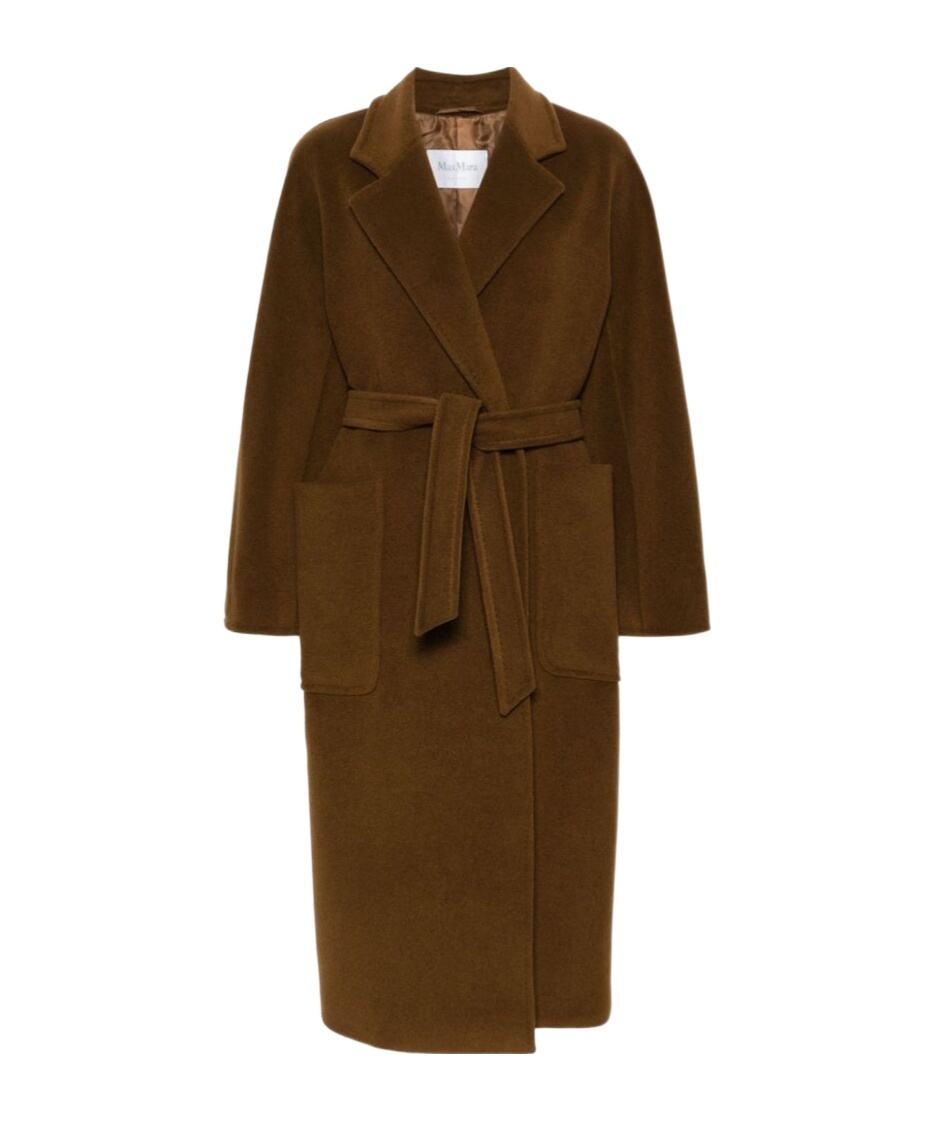 Max Mara Long-sleeved Coat In Brown