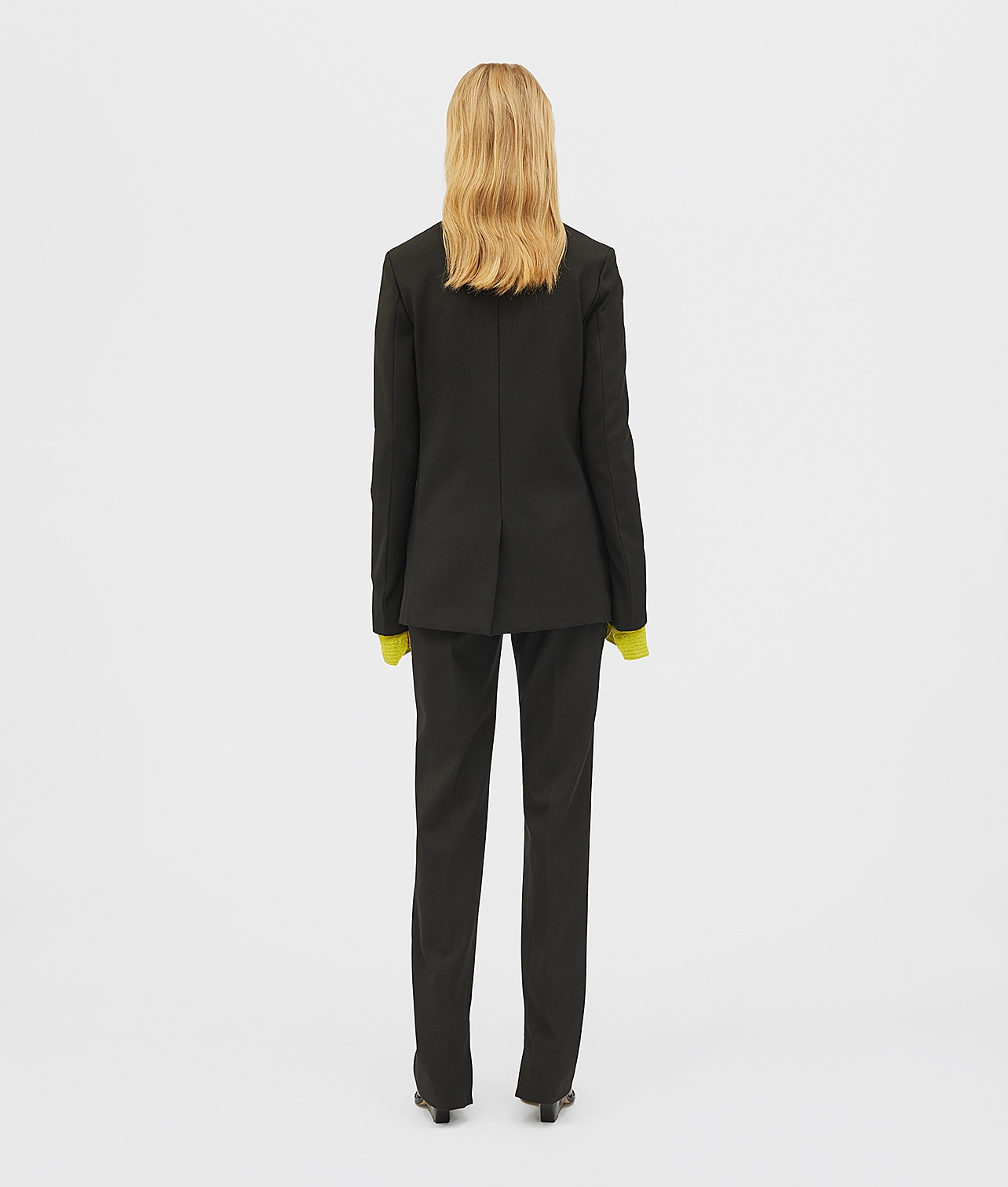 Bottega Veneta Split-cuff Single-breasted Blazer In Black