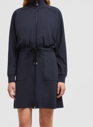 Moncler Robe Courte Zippée In Blue