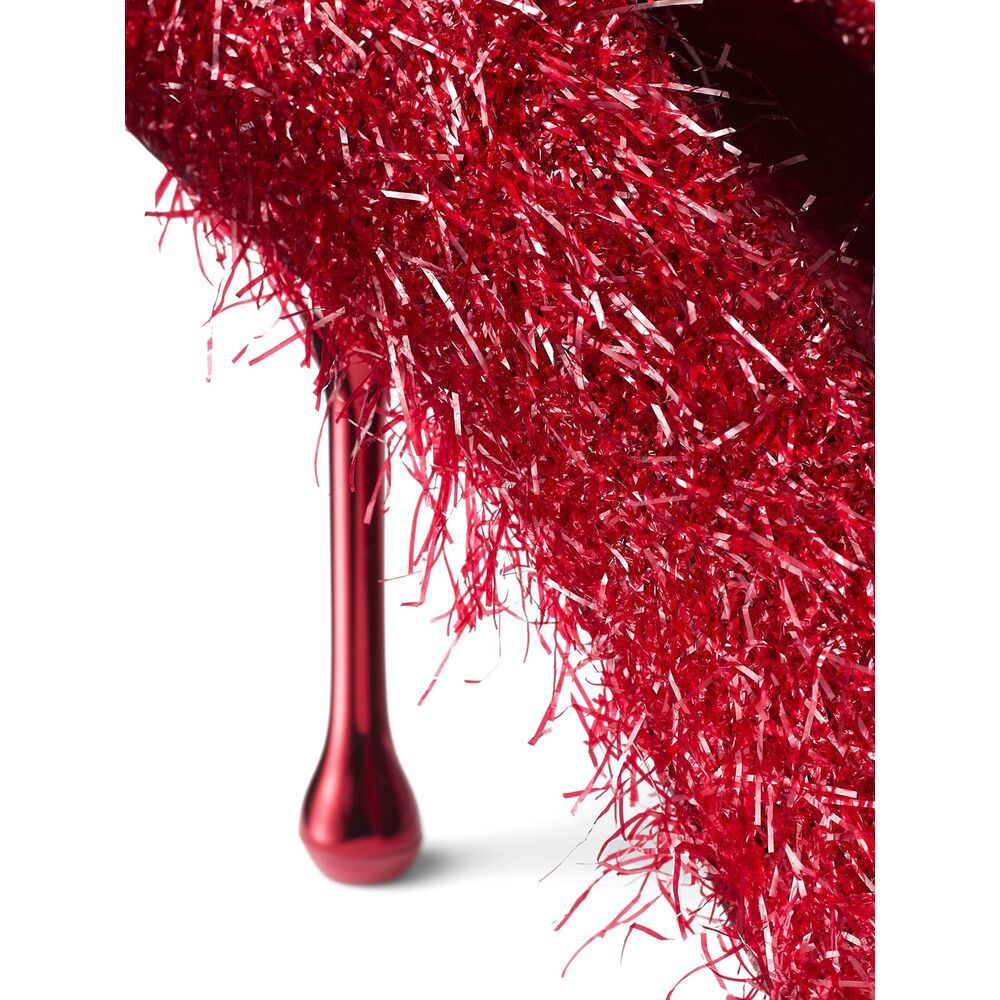 Jimmy Choo Ixia 80 Tinsel Pumps In Red
