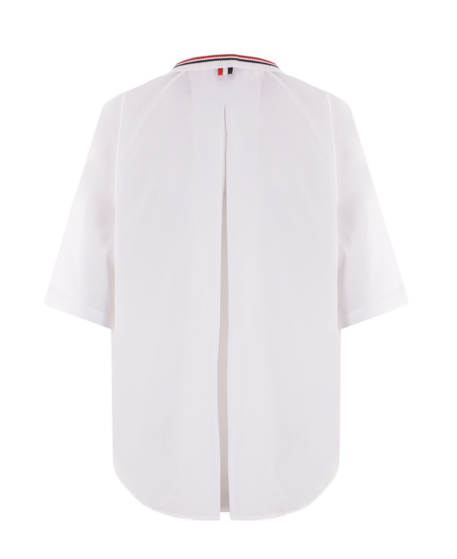 Thom Browne Box Pleat Cotton Shirt In White