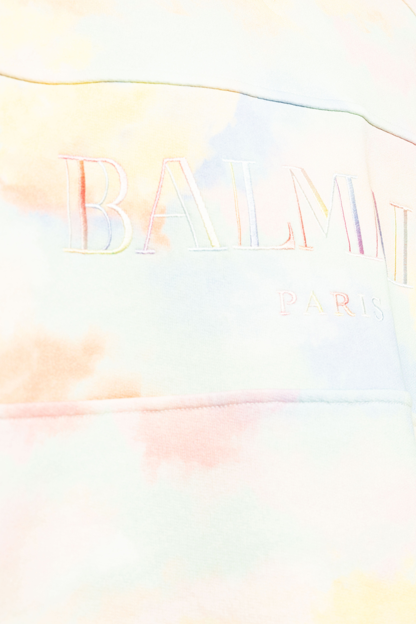 Balmain Logoed Sweatshirt With Distressed Trims In Nude