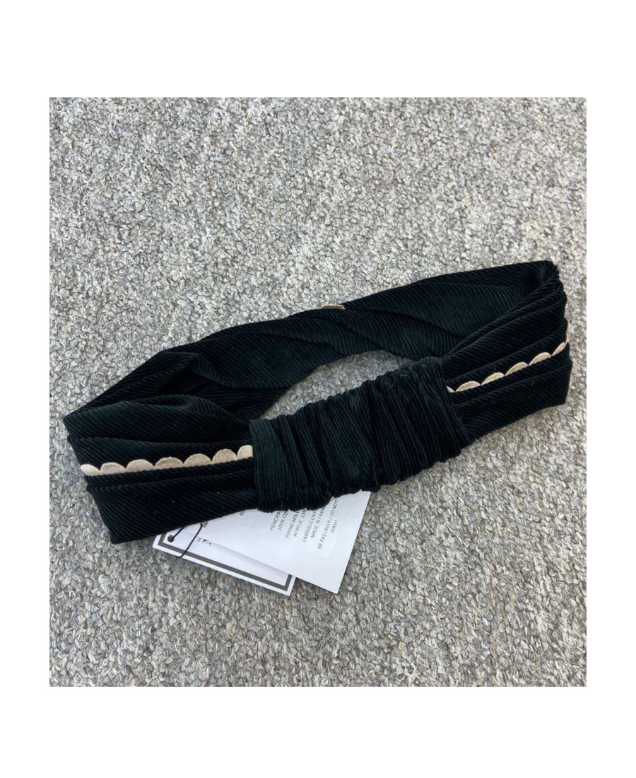 Maison Michel Logo Patch Hair Band In Black