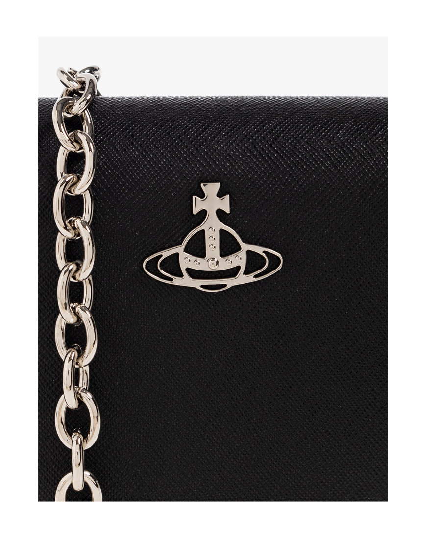 Vivienne Westwood Half Moon Crossbody Saddle Bag In Black