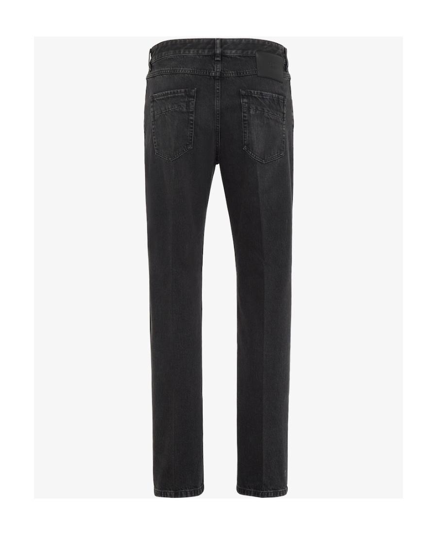 Fendi Regular Jeans With Tailored Crease In Black