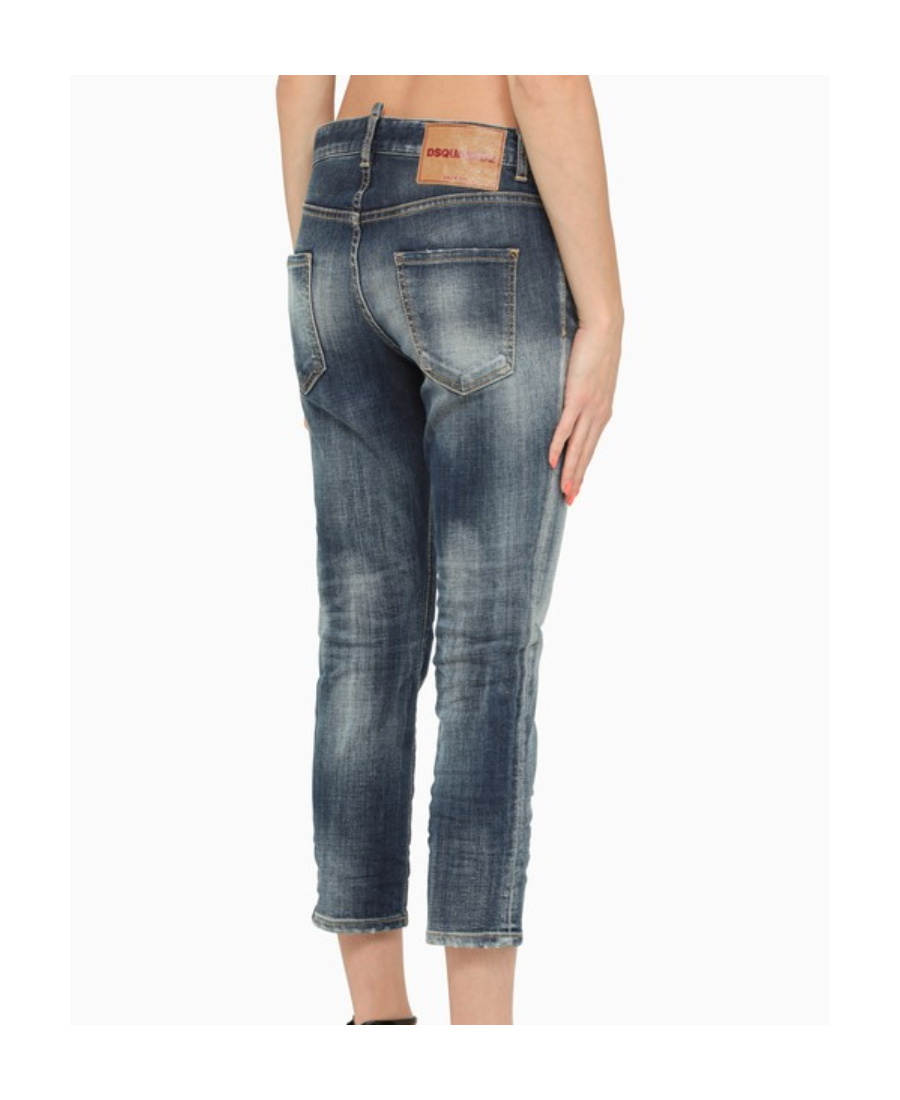 Dsquared2 Faded Cropped Jeans In Gray