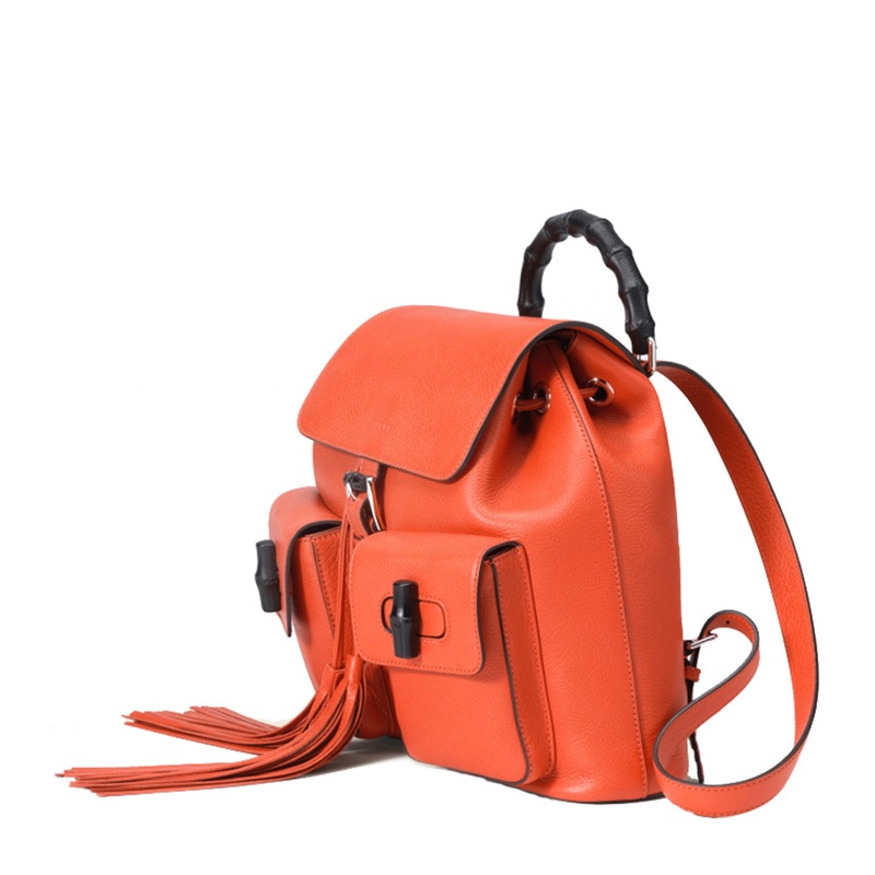 Gucci Grain Logo Backpack In Red