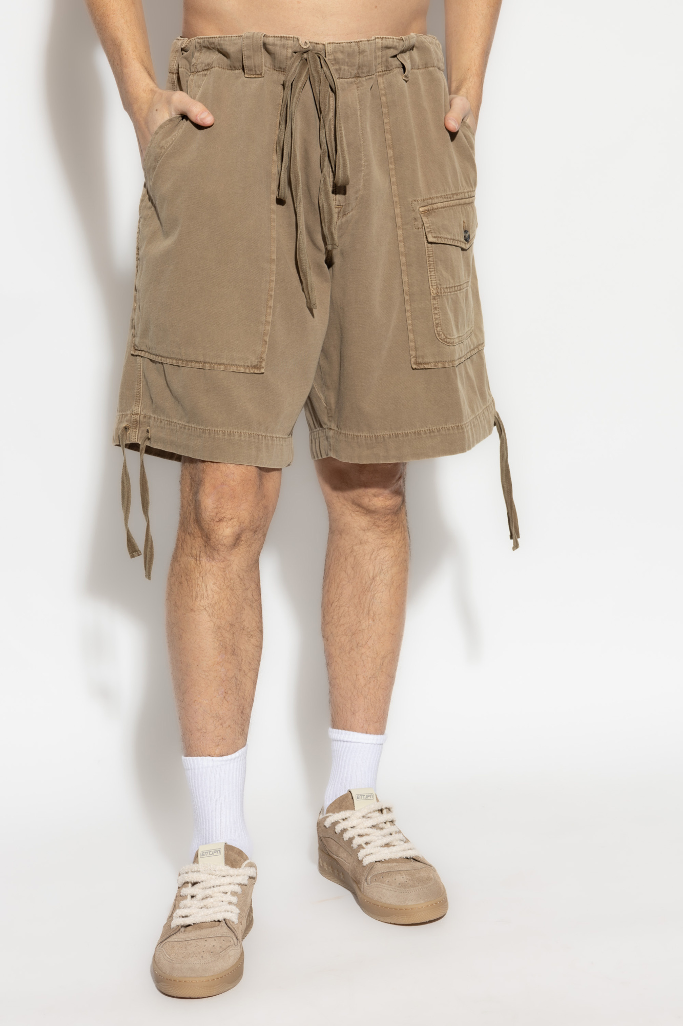 Moschino Drawstring Shorts In Brown