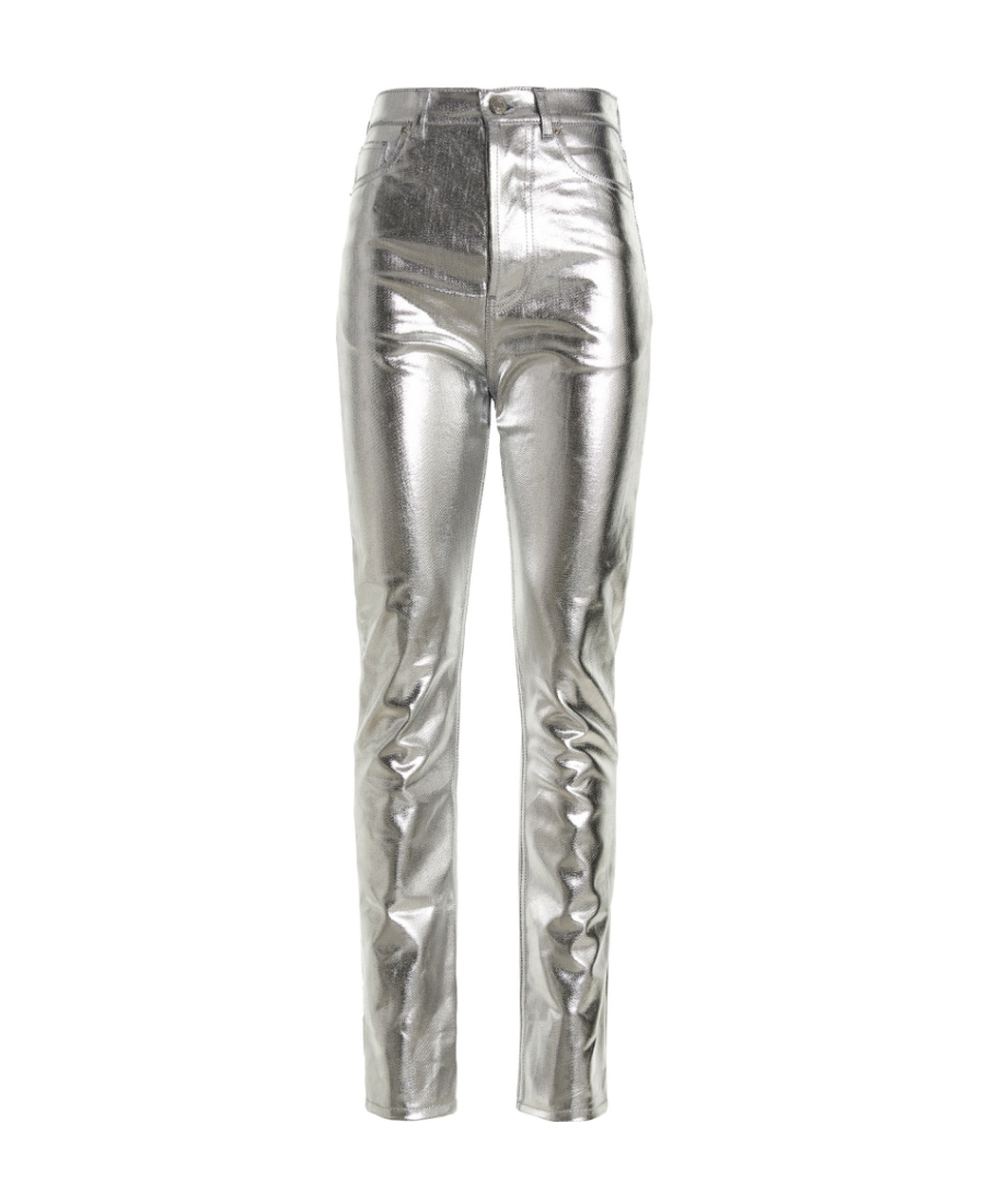 Alexandre Vauthier Logo Jeans In Gray