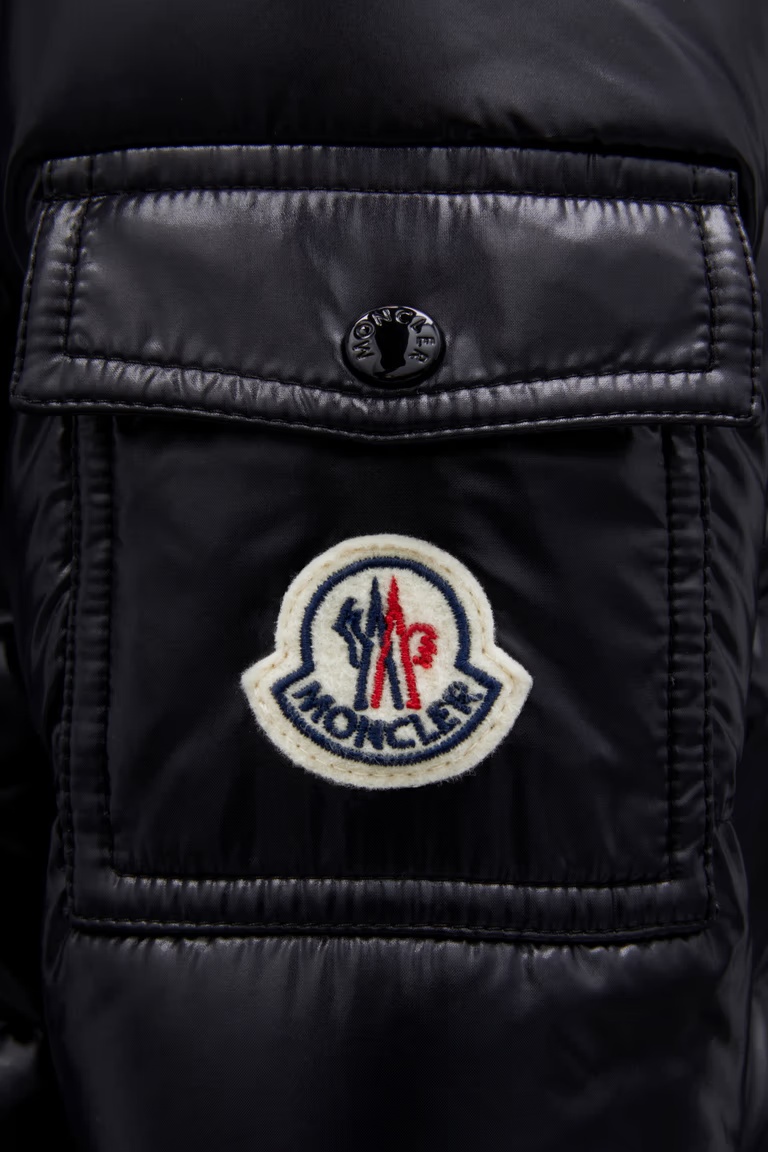 Moncler Moka Long Down Jacket In Blue