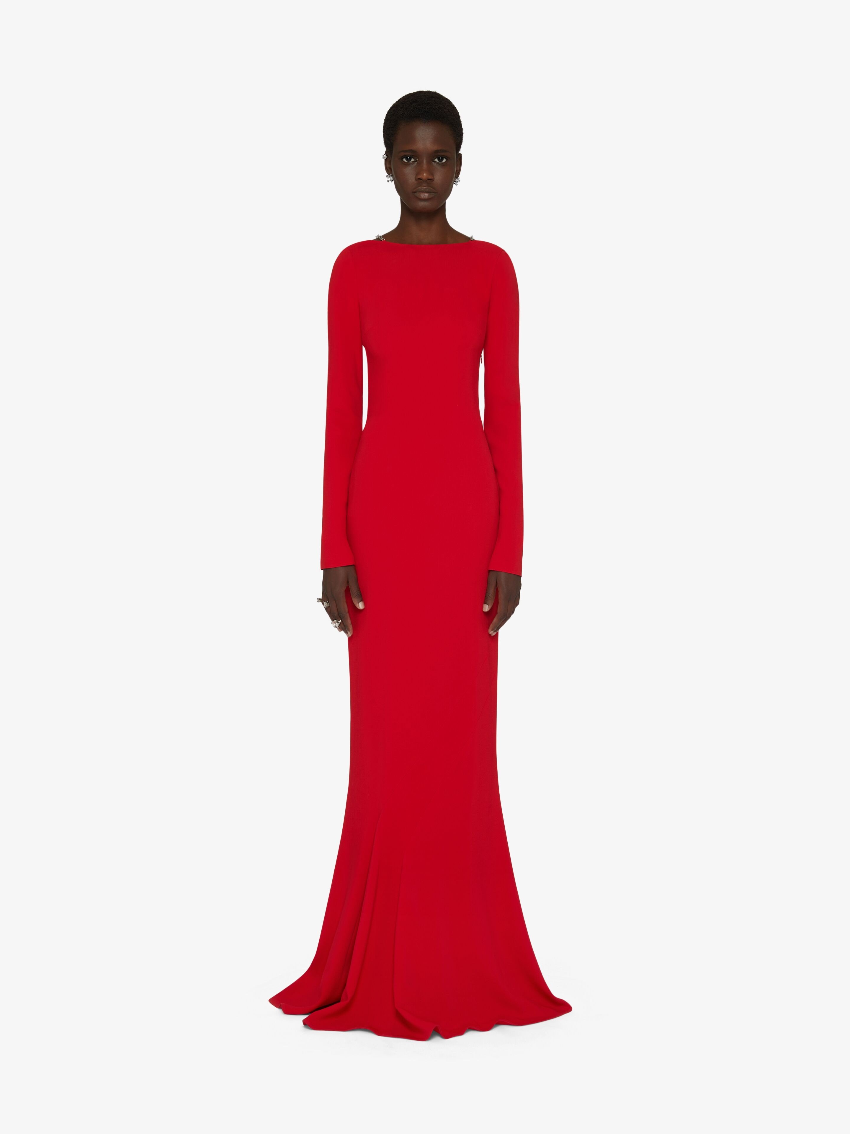 Givenchy Chain-link Detail Dress In Red