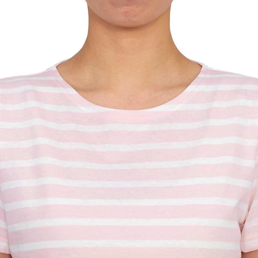 Saint James Striped Short-sleeved T-shirt In Pink