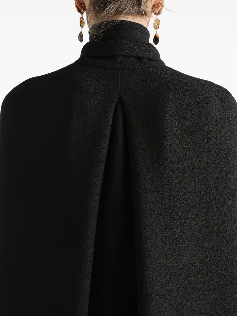 Dolce & Gabbana Crepe Coat In Black